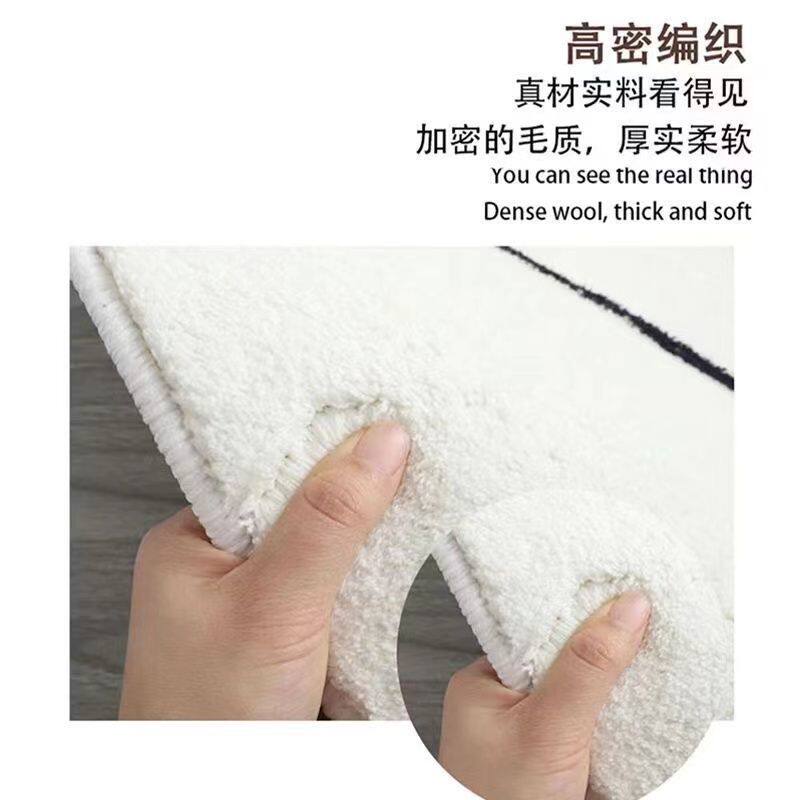 卡通仿羊绒地毯家用卧室床边毯防滑加厚地垫可爱毛绒镜前装饰垫子 - 图3