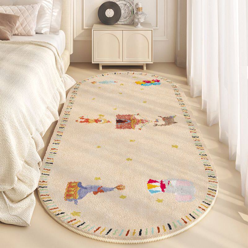 卡通仿羊绒地毯家用卧室床边毯防滑加厚地垫可爱毛绒镜前装饰垫子 - 图1