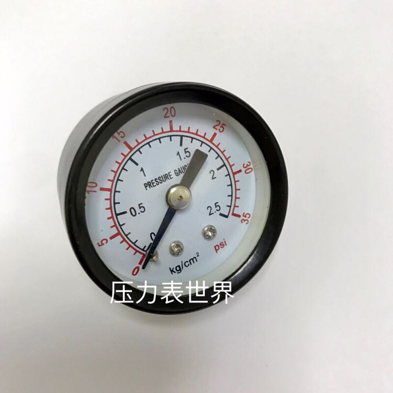 。轴向压力表 0-2.5kg/cm2 35psi 即2.5bar 直径40-42mm 螺纹M10X - 图0