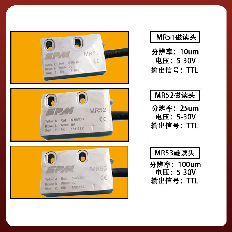 SPM磁栅尺读数头MR50/51/52/53读数头MR500C/501C/502C传感器plc-图1