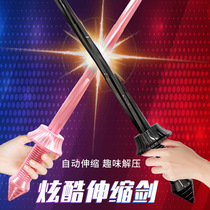 Shake Soundnet Red 3d Telescopic Sword Toy Cool Decompression Samurai Knife Gravity Thrower Sword 3d Print Telescopic Spiral Sword