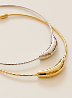 简约精致 / 极简设计法式高级金属管项圈美感爆棚锁骨链个性项链