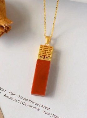 古典宫廷风吊坠复古气质百搭喜字无事牌毛衣链搭配旗袍饰品