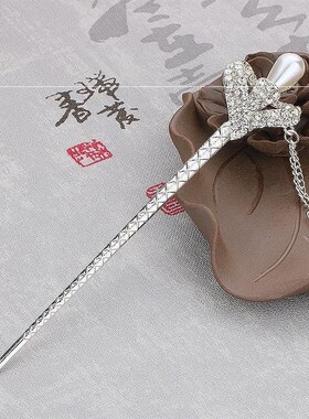 发簮簪子古风发栈子发簪汉代头饰女步摇发钗小清S新方便洋气甜美