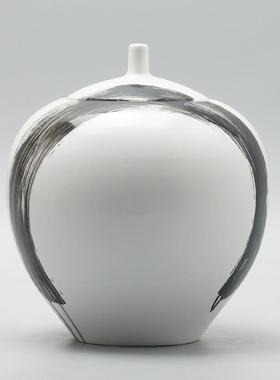 现代新中式创意手绘陶瓷储物罐摆件玄关样板房客厅电视柜酒柜摆设