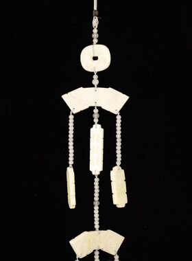 《清辞》岫玉战国袍曲裾魏晋风配饰古风玉佩汉服禁步压襟腰佩挂件