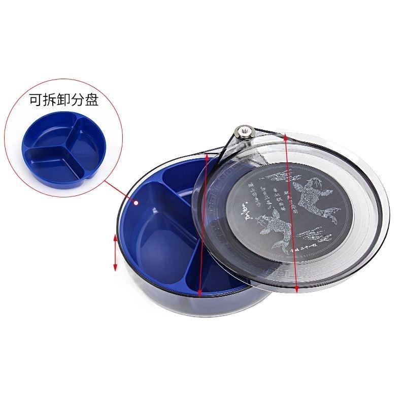 Fully magnetic bait tray with two layers and three ground buckles
