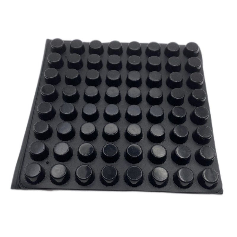 10*6 black self-adhesive silicone rubber feet, round chassis feet, diameter 10, thickness 6mm, 64 pcs