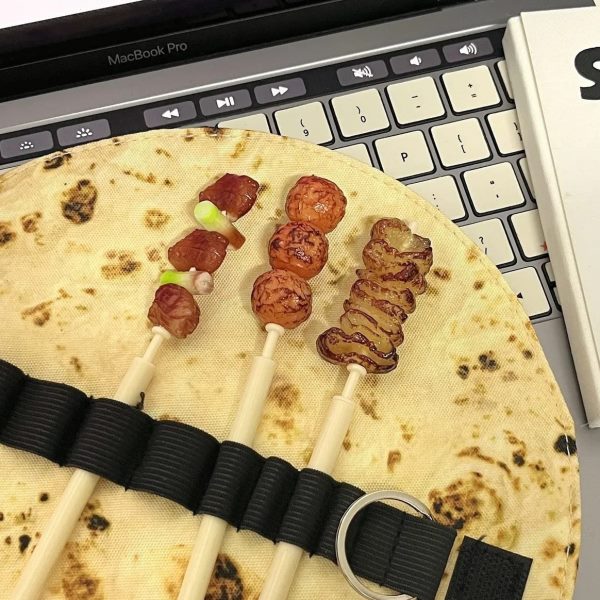 文具袋卷饼烧烤淄博烤串文具盒笔烧饼笔盒笔袋煎饼学生圆珠笔搞怪 - 图2