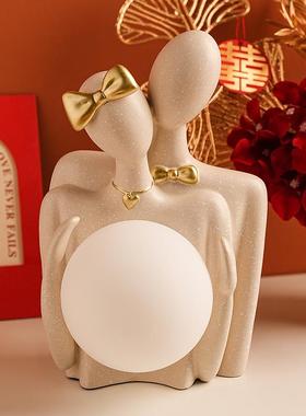 贝汉美创意情侣造型氛围灯摆件北欧家居装饰品送闺蜜结婚礼物