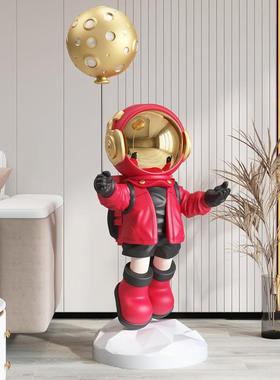 电镀宇航员摆件客厅大型落地家居饰品太空人轻奢高端乔迁新居礼品