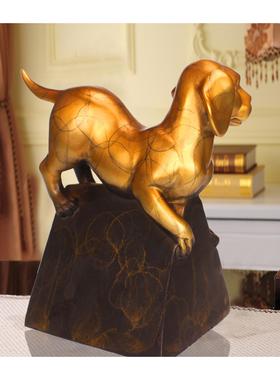 厂家狗年生肖礼品黄铜摆件办公室摆放铜工艺品摆件收藏工艺品