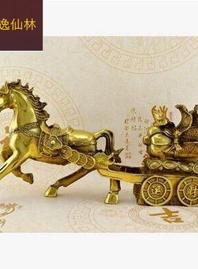 中式客厅马拉摆件装饰品百家居拉车财白菜工艺品马全铜店铺办公室