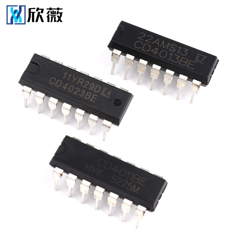 CD4001 HEF4002 4011 4012 4013 4023 4024 4025BE芯片直插贴片IC - 图0