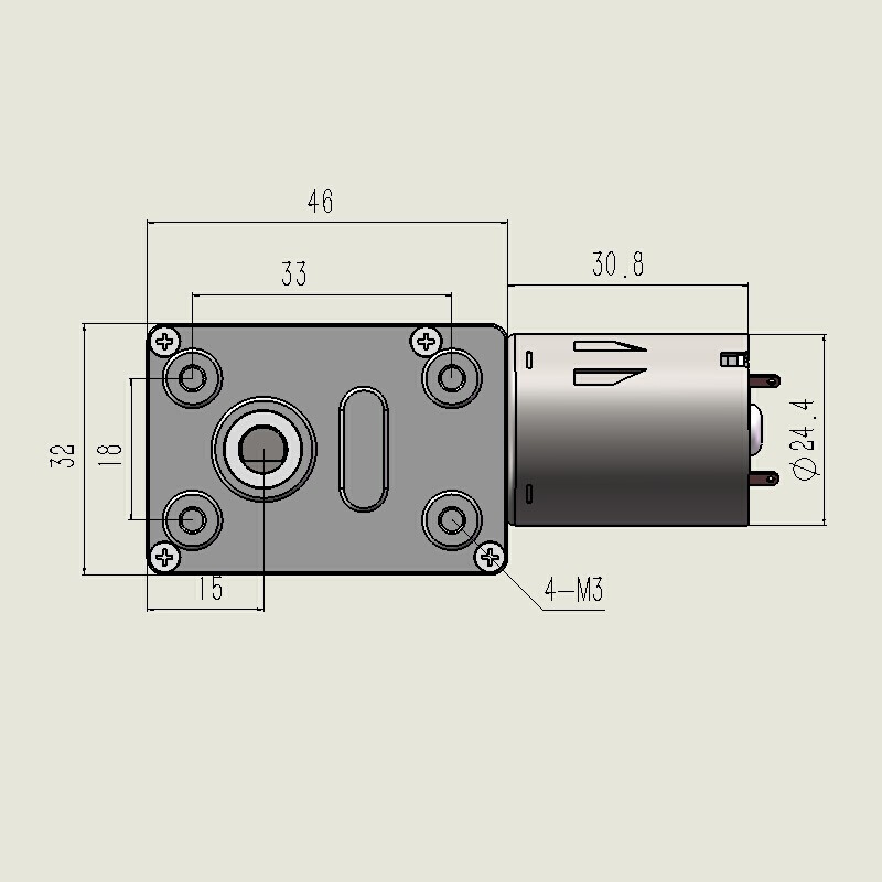 工厂直销4632-370蜗轮蜗杆减速电机带自锁DC6V12V 24V实心轴马达-图2