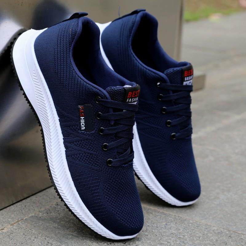 潮牌男鞋子夏季2025新款透气防臭飞织跑步运动鞋软底休闲耐磨网鞋,淘宝优惠券,粉丝福利购,淘宝优惠卷