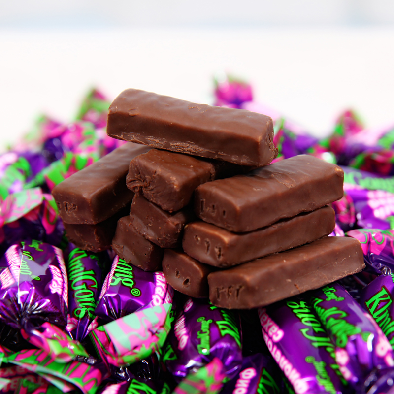 俄罗斯风味紫皮糖正宗巧克力国产夹心果仁酥糖喜糖糖果年货礼盒非 - 图2
