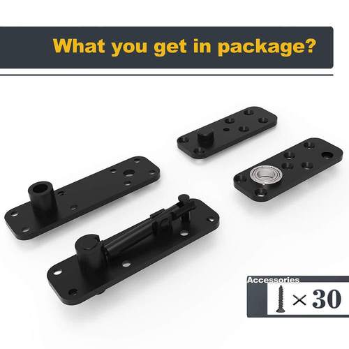 不锈钢360度转轴木门上下铰链定位门轴暗藏轴旋转轴天地合页 - 图3