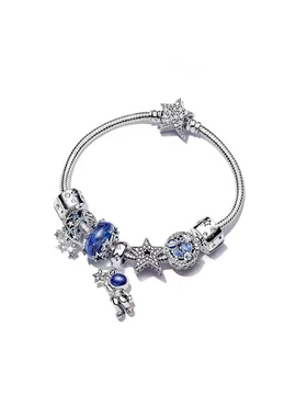 手链S925纯银闪耀星河手链萌宠天使手镯套装送女友情人节礼物