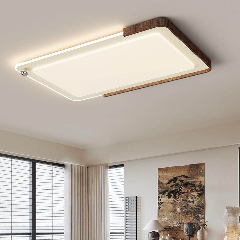 中古风客厅吸顶灯法式复古卧室灯高级感胡桃木色全光谱护眼主卧灯,淘宝优惠券,粉丝福利购,淘宝优惠卷