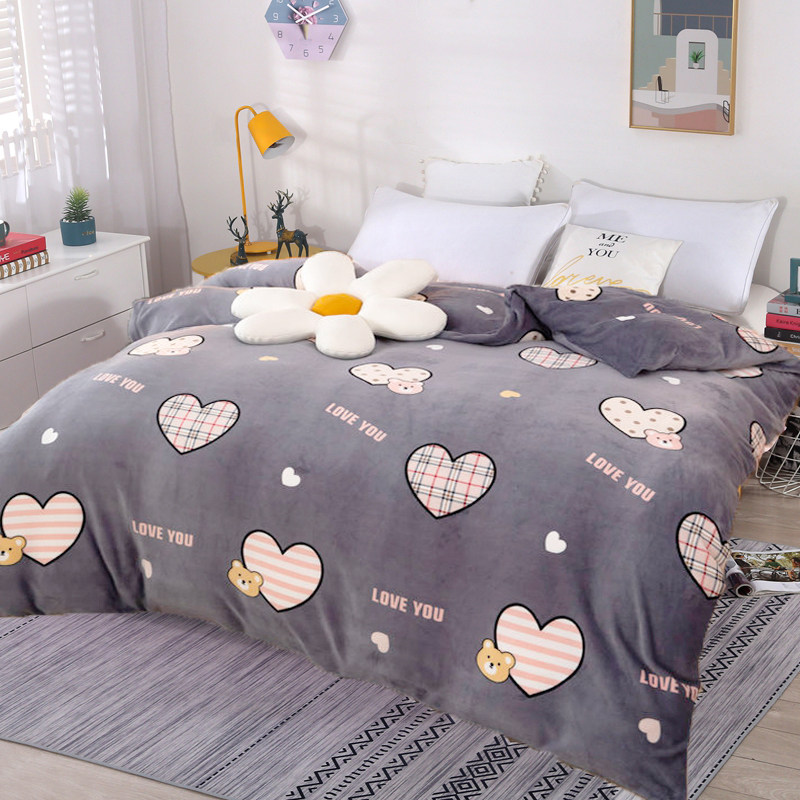 牛奶绒被套被罩单件保暖双面加绒被子套冬季单双人云貂绒珊瑚绒,淘宝优惠券,粉丝福利购,淘宝优惠卷