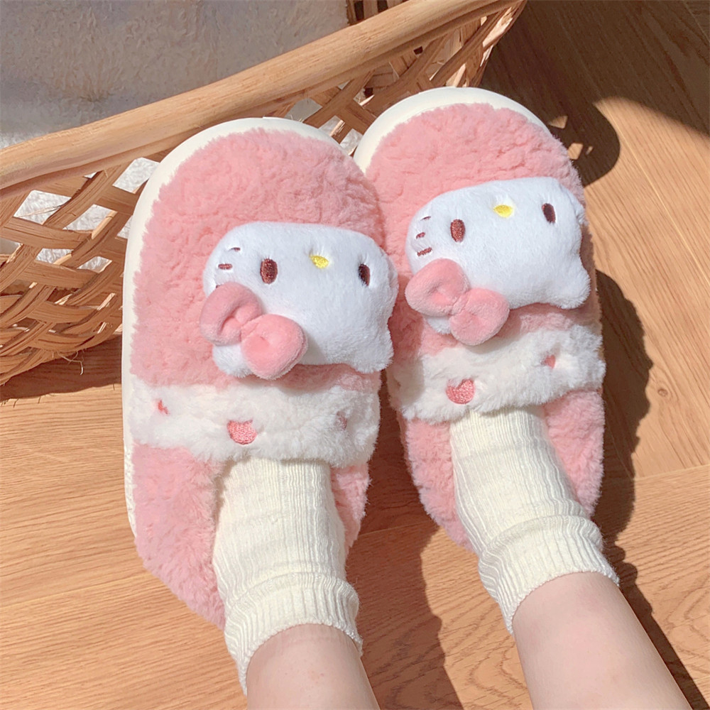 细细条 可爱凯蒂猫全包跟居家少女心卡通棉拖亲子保暖防滑棉鞋冬,淘宝优惠券,粉丝福利购,淘宝优惠卷