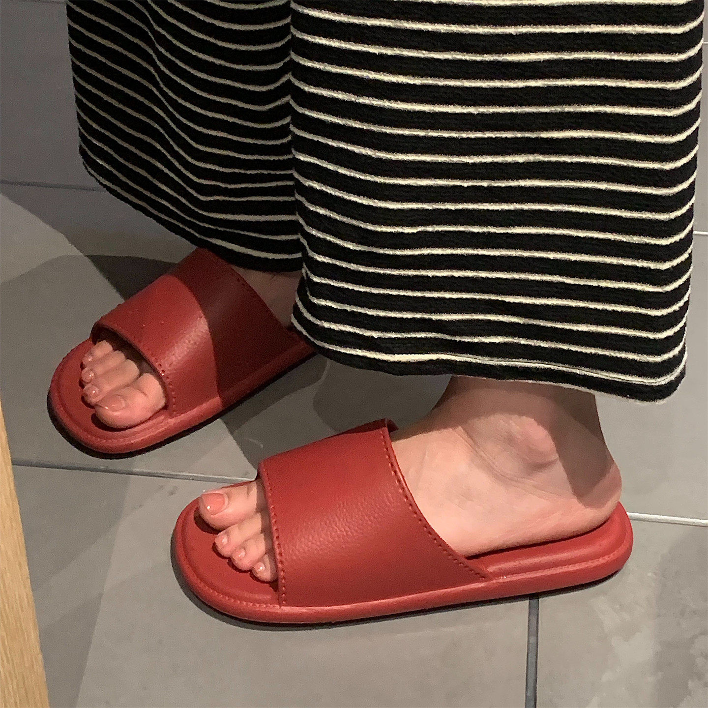 细细条 男女夏季红色喜庆新婚陪嫁凉拖防滑防臭抗菌EVA一字拖鞋,淘宝优惠券,粉丝福利购,淘宝优惠卷