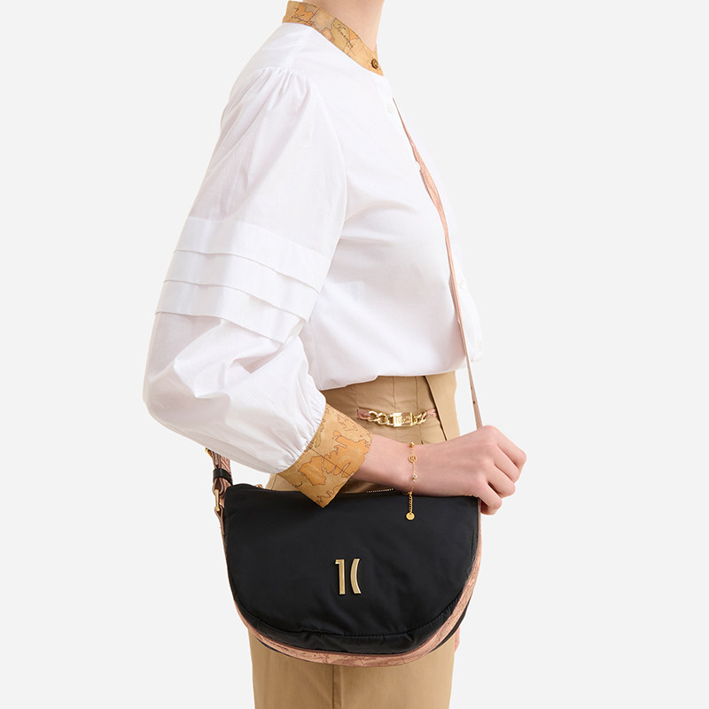 马天尼地图包  2000’s Nylon小号半月形单肩包 ALVIERO MARTINI,淘宝优惠券,粉丝福利购,淘宝优惠卷