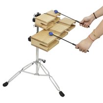 Percussion instrument Wuyin Bangs full set of maple wood High-bass wood fish troupes to play five timbles of timblewood-linked wooden fish