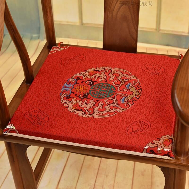 红木椅子坐垫中式沙发垫古典家具圈椅太师椅餐椅垫海绵垫定制防滑 - 图0