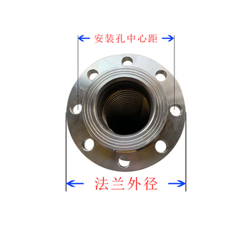304不锈钢波纹管补偿器法兰金属膨胀节轴向型伸缩节船用管道连接 - 图2