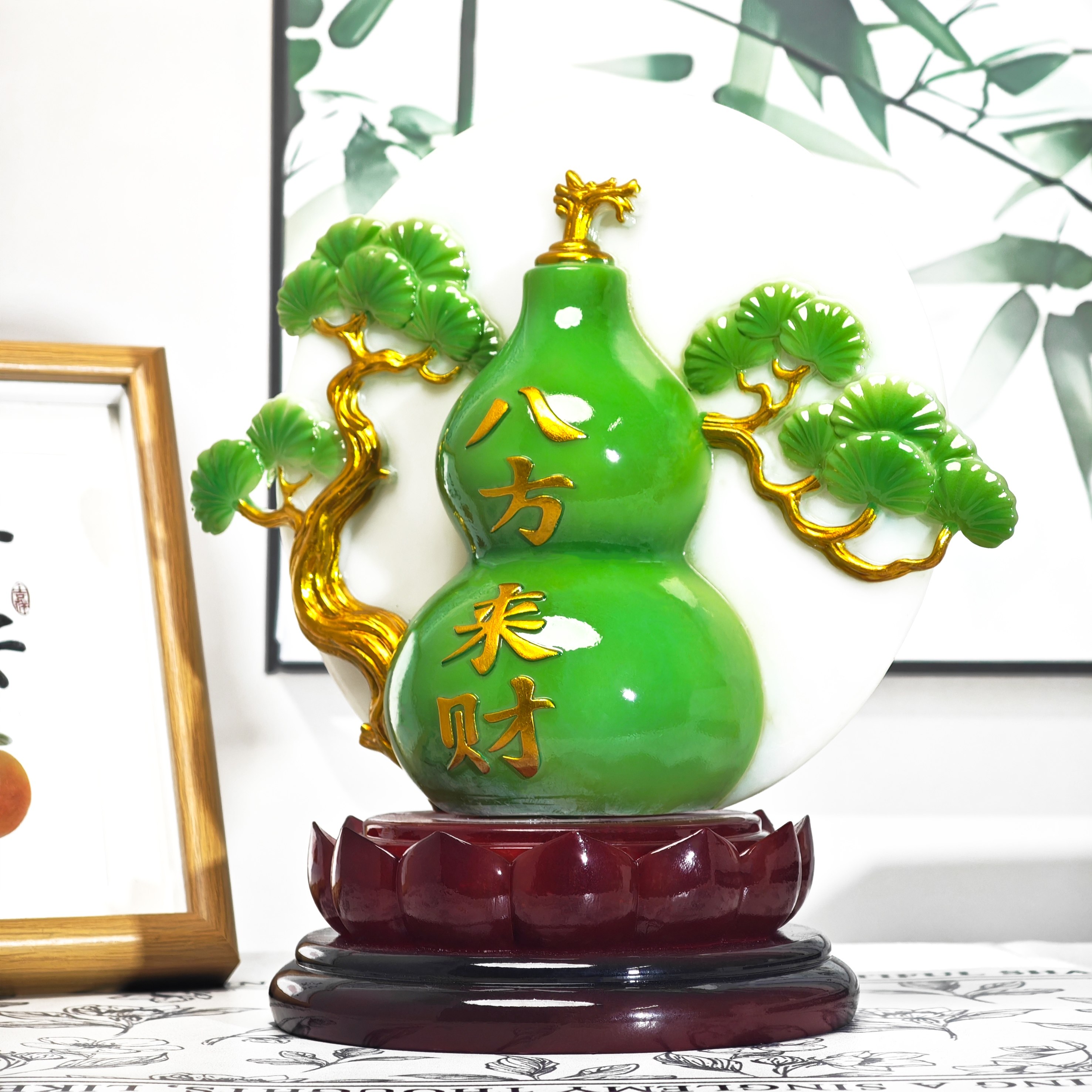 中式八方来财葫芦摆件客厅电视柜酒柜玄关装饰品乔迁之喜搬家礼物,淘宝优惠券,粉丝福利购,淘宝优惠卷