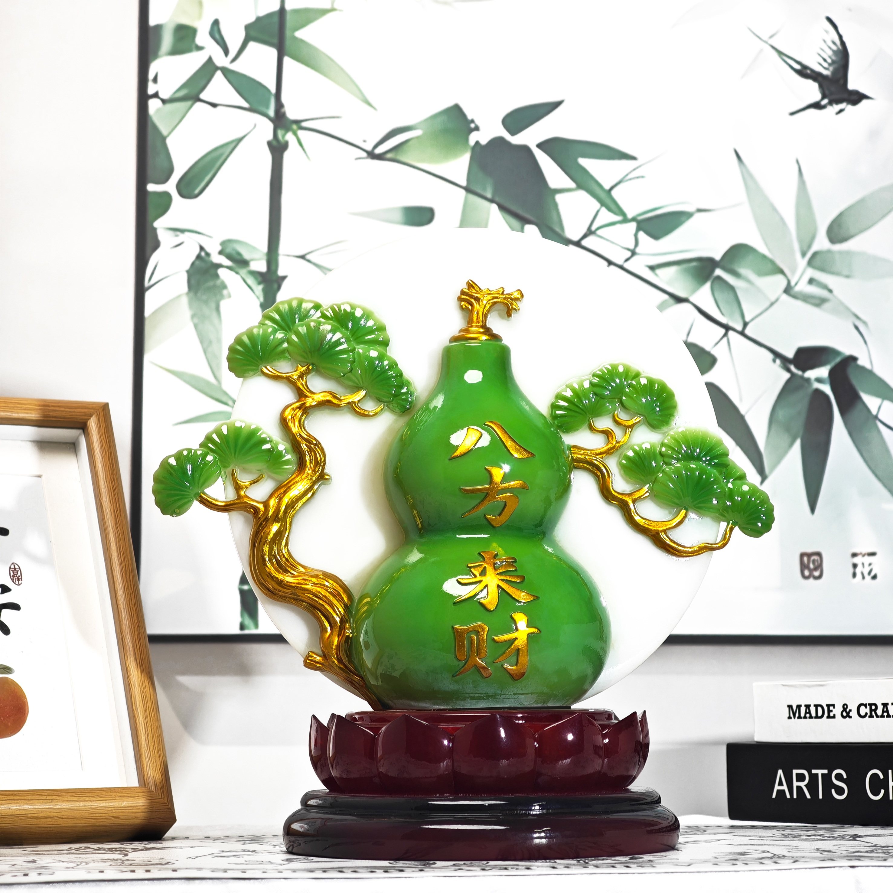 中式八方来财葫芦摆件客厅电视柜酒柜玄关装饰品乔迁之喜搬家礼物,淘宝优惠券,粉丝福利购,淘宝优惠卷