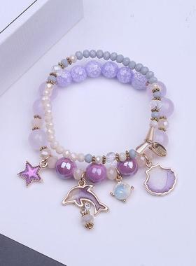 闺蜜信物一对姐妹手链二人一对初中生手链女情侣手环高级感少女心