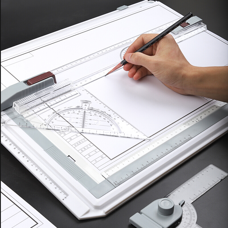 A2A3绘图板带刻度建筑机械土木工程专业学生设计师手工画图板多功-图3