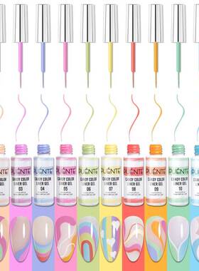 Painting Gel Nail Polish Set Candy Colors Liner Gel Kit UV N