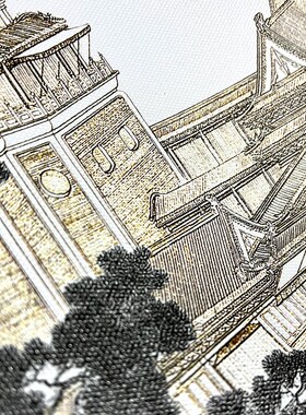 3D立体浮雕打印装饰画定制肌理画喷绘亚麻油画布UV打印印刷画芯