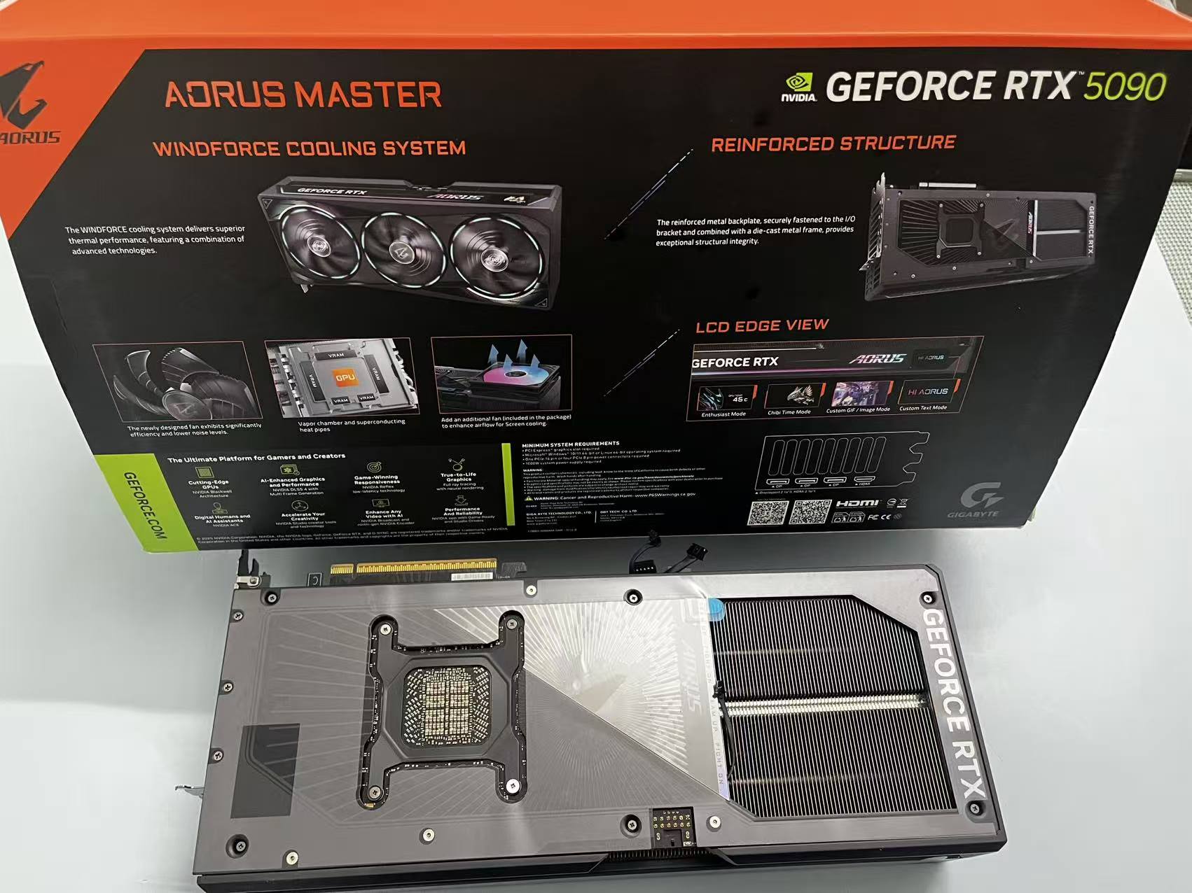 技嘉AORUS RTX5090超级雕显卡散热器,DIY手办、摆件、模型、展示