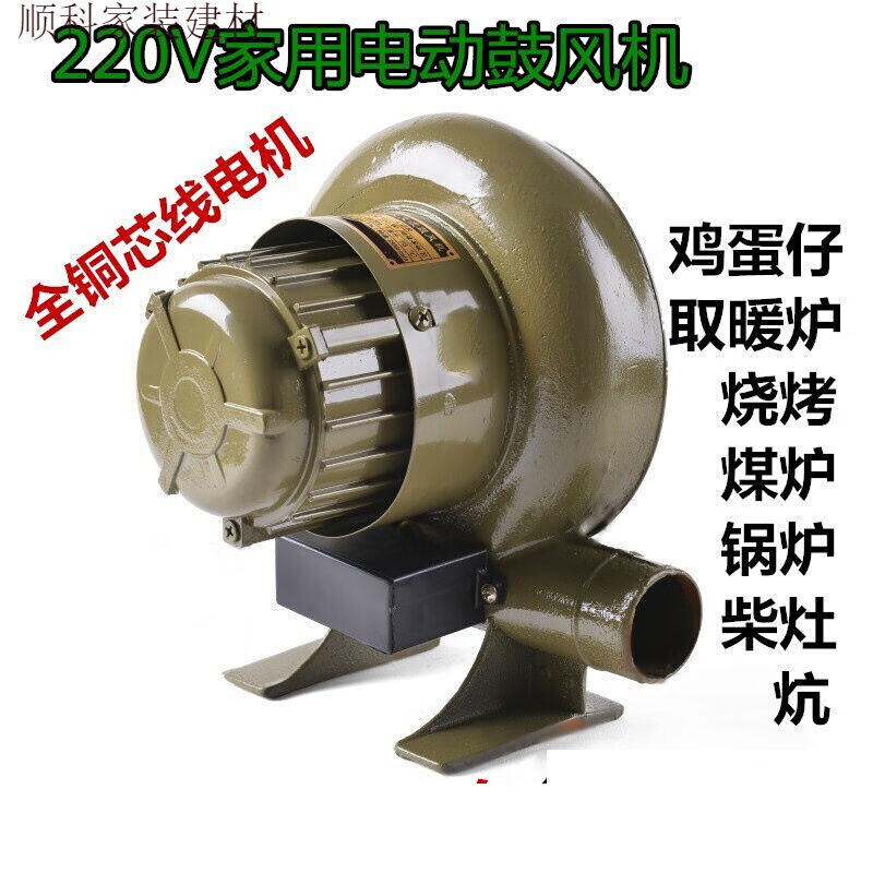 小型家用电动大功率鼓风机220V强力烧烤炉子助燃柴火炉灶吹风机xp - 图1