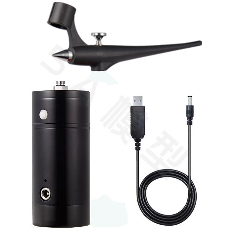 迷你便携式电动喷笔气泵绘画上色模型手持喷涂注氧仪补水喷枪套装 - 图0