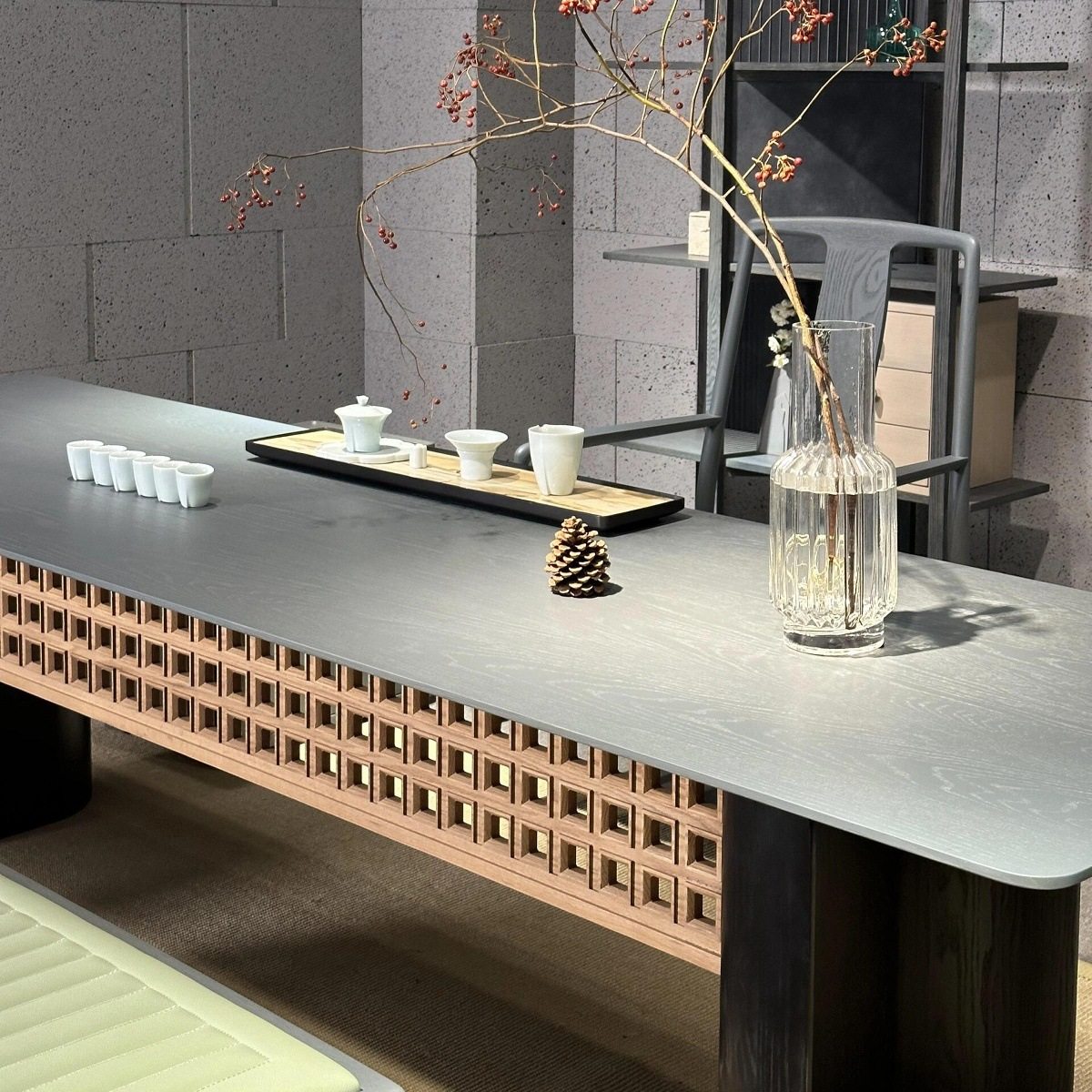 新中式茶桌椅组合现代简约实木艺术茶台民宿家用酒店办公室售楼处,淘宝优惠券,粉丝福利购,淘宝优惠卷