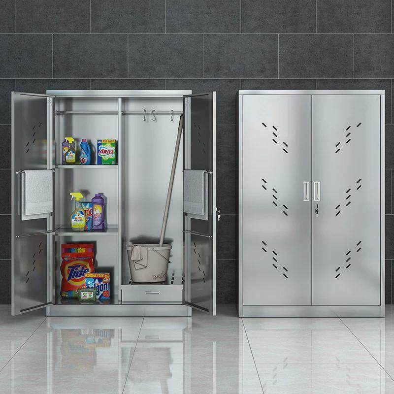 不锈钢清洁柜学校卫生柜保洁柜教室阳台拖把扫把工具储物柜收纳柜,淘宝优惠券,粉丝福利购,淘宝优惠卷