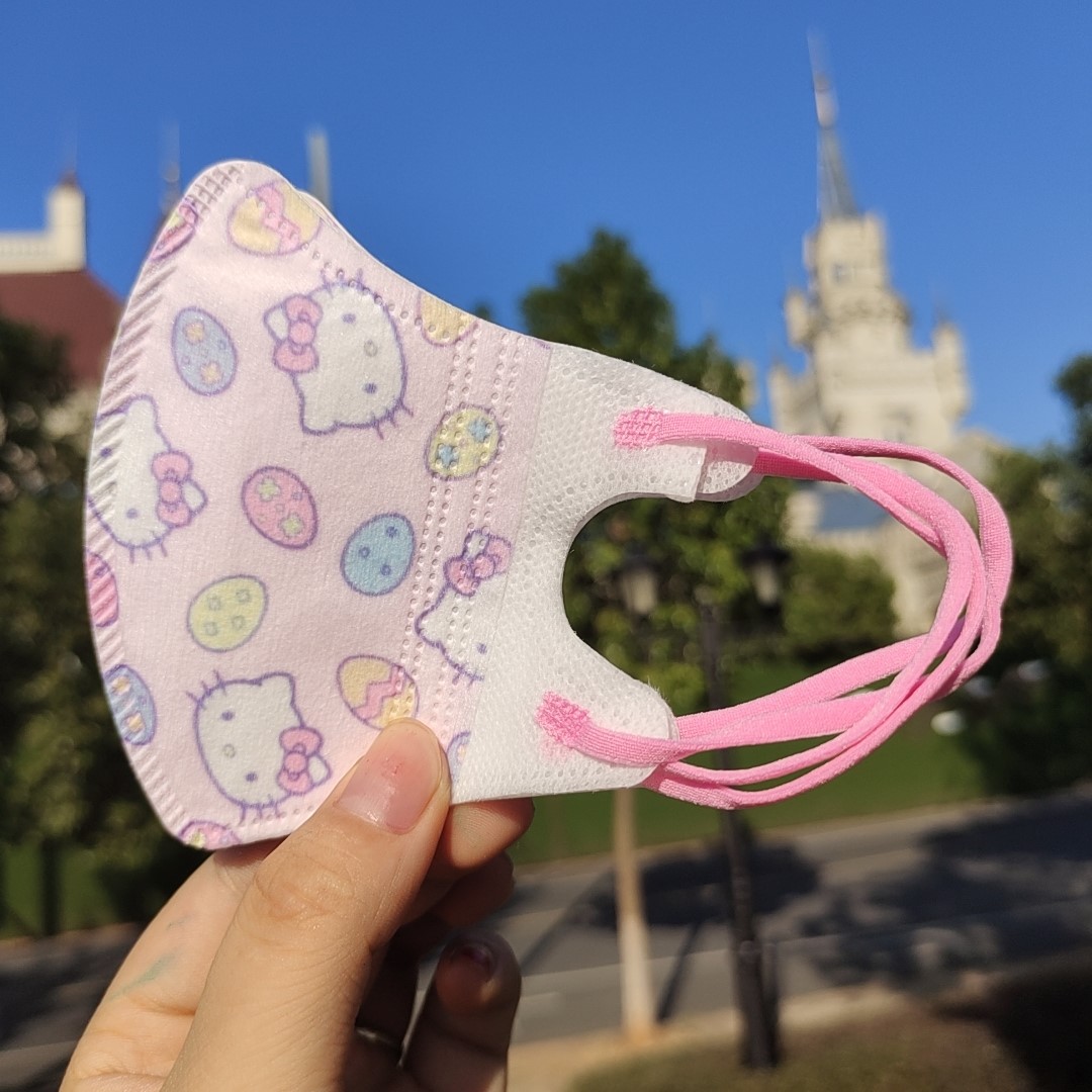 夏季口罩新款3D立体一次性学生儿童卡通凯蒂猫可爱hellokitty少女 - 图1