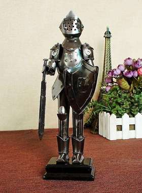 创意家居摆件 欧式金属铁艺武士系列 手握各种兵器 工艺品60系列