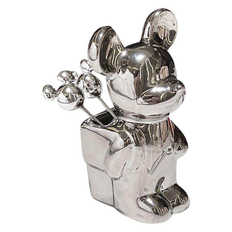 高颜值轻奢水果叉子家用可爱不锈钢水果叉套装甜品叉水果签收纳罐,淘宝优惠券,粉丝福利购,淘宝优惠卷