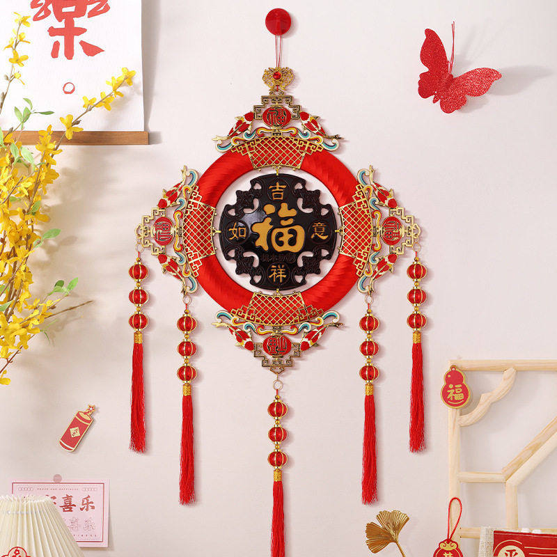 【包邮】春节装饰桃木中国结新居挂饰玄关福字挂件新年装饰用品,淘宝优惠券,粉丝福利购,淘宝优惠卷
