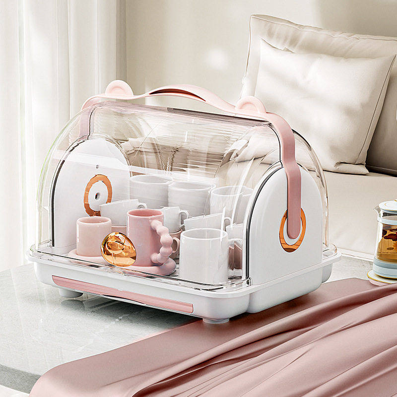 婴儿奶收纳箱带盖防尘水杯沥水置物架碗筷储物盒塑料收纳盒,淘宝优惠券,粉丝福利购,淘宝优惠卷