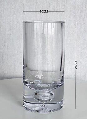 HJM-现简约加厚气泡透明玻璃花轻奢客厅餐桌插花水培装饰摆件