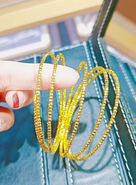 金包银蹦迪珠手镯简约百搭