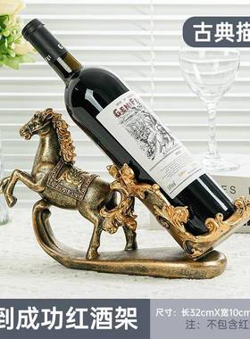 创意马鹿红酒架摆件高档轻奢客厅酒柜工艺品家居玄关装饰布置乔迁